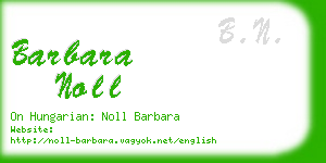 barbara noll business card